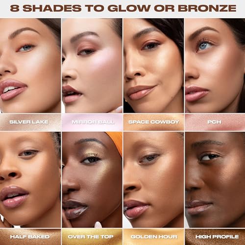 Urban Decay Face Bond Waterproof Luminizer (PCH - Brightening Peach Rose), All-Over Liquid Highlighter + Bronzer, with 3% Niacinamide, Smudge-Resistant, Transfer-Resistant - 1 fl oz