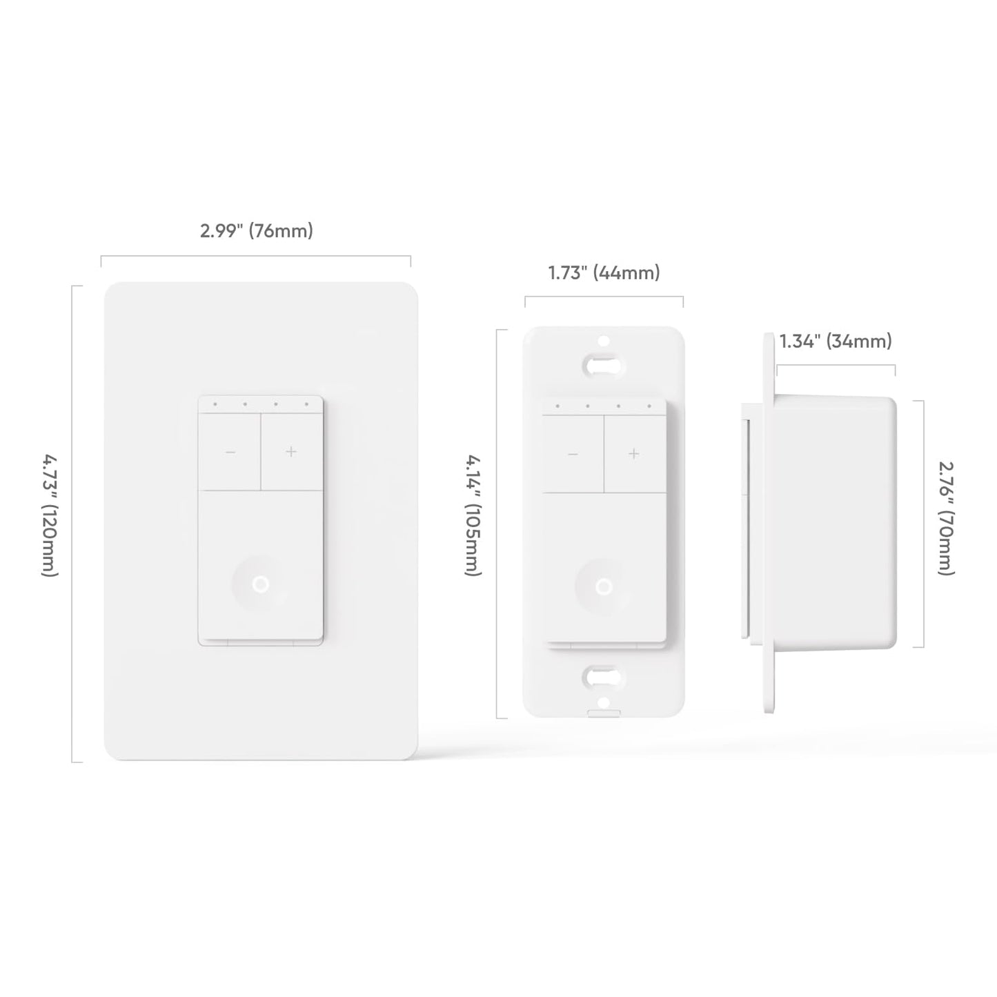 TREATLIFE Smart Ceiling Fan Control 2Pack, 4 Speed Fan Switch for Ceiling Fan, Neutral Wire Required, Compatible with Alexa and Google Assistant, Wall Control, Schedule, No Hub Required