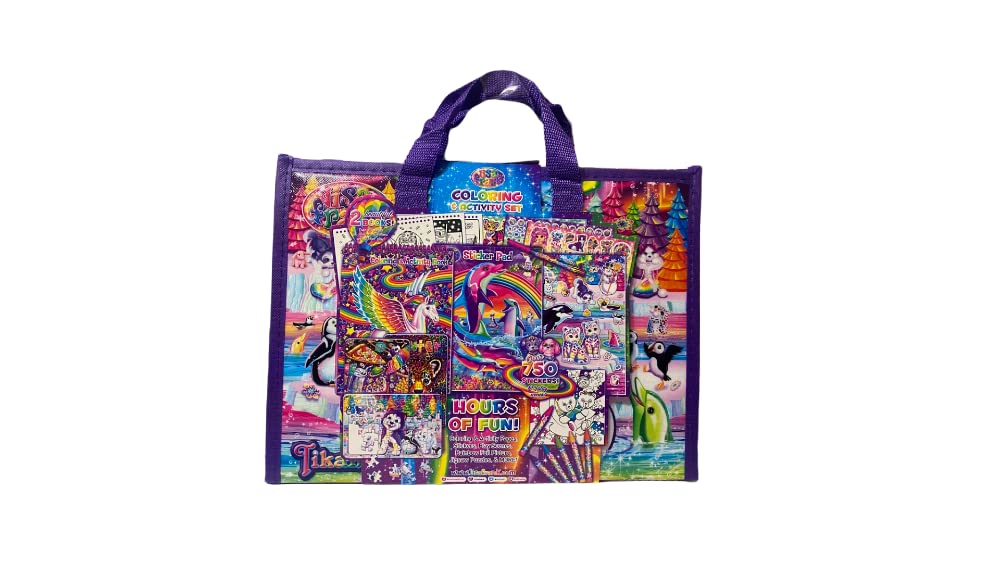 Bendon Lisa Frank Coloring & Activity Set with Fold Out Storage Case
