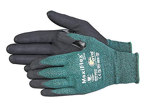 MaxiFlex 34-8743 Gloves Cut Resistant Nitrile Coated Work Green Nitrile Gloves