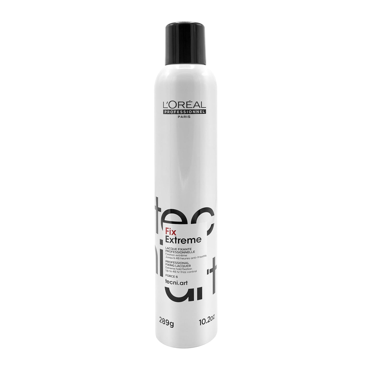 L'Oreal Professionnel Fix Extreme Lacquer - Strong Hold Hairspray For All Hair Types, Anti-Frizz and Shine, Packaging May Vary