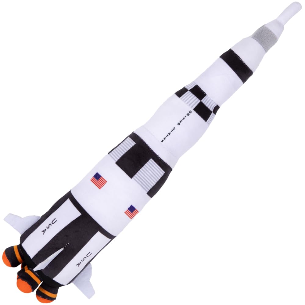 ArtCreativity Saturn Rocket Plush Toy for Kids, 18.5 Inch Space Shuttle Stuffed Toy with Realistic Details, Space Room Décor, NASA Spaceship Nursery Décor, Great Outer Space Toys for Boys & Girls