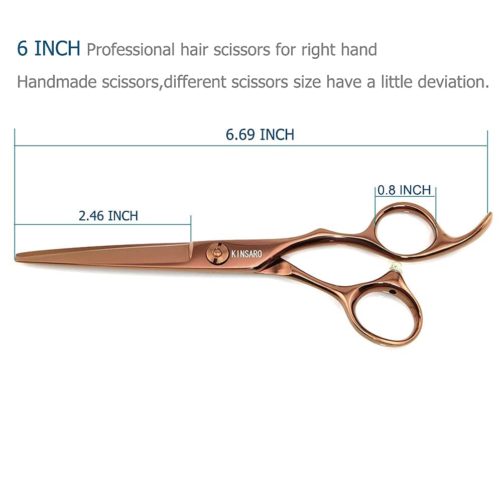 6 Inch Professional Hair Scissors Hair Cutting Shears and Thinning Shears Japan 440C Shears Haircut Scissors Barber Scissors Hair Cutting Scissors Kinsaro