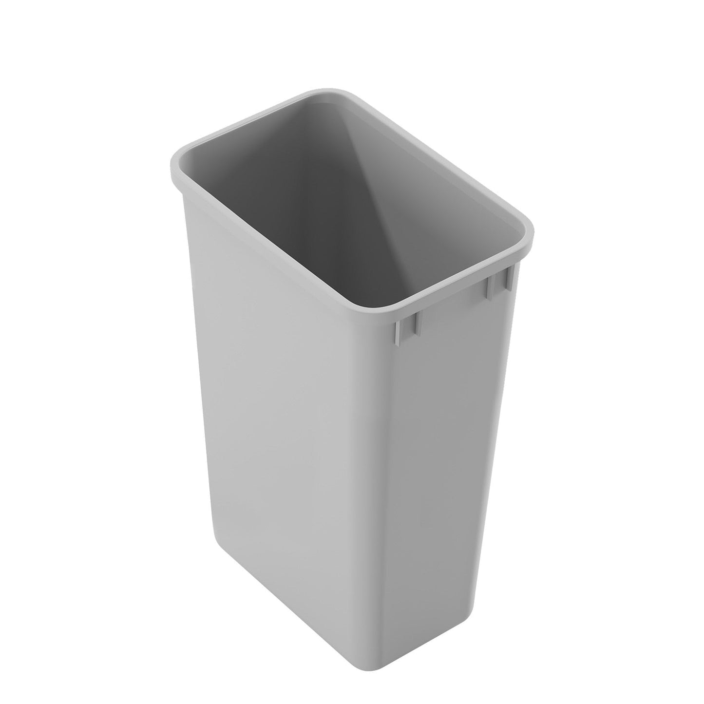 Dowell 50Qt Wastebasket Trash Container, 13Gal, Plastic, Stackable, for Kitchen/Bathroom/Office, Fits Under Sink/Desk - Grey (1, 50 QT)