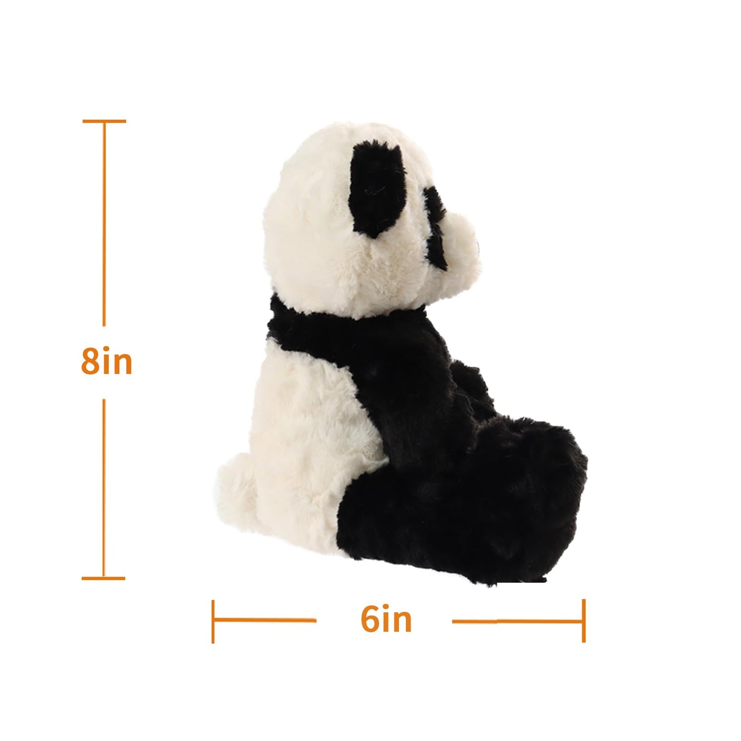 Apricot Lamb Toys Plush Panda Bear Stuffed Animal Soft Cuddly Perfect for Child (Black and White Panda, 8 Inches)