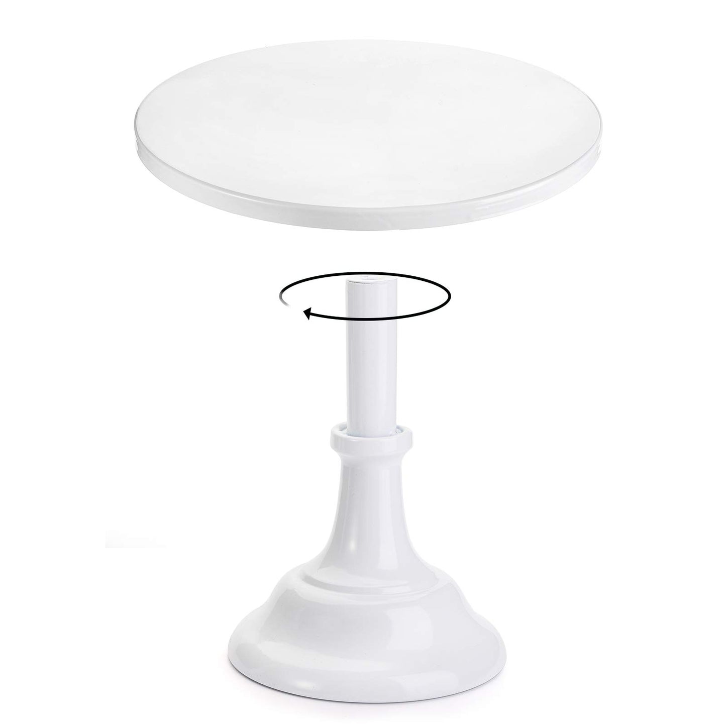 yarlung 3 Pack Metal Cake Stands, 8/10/12 Inch Pillar Style Cupcake Display Stand Dessert Trays for Wedding, Party, Birthday, Gatherings, White