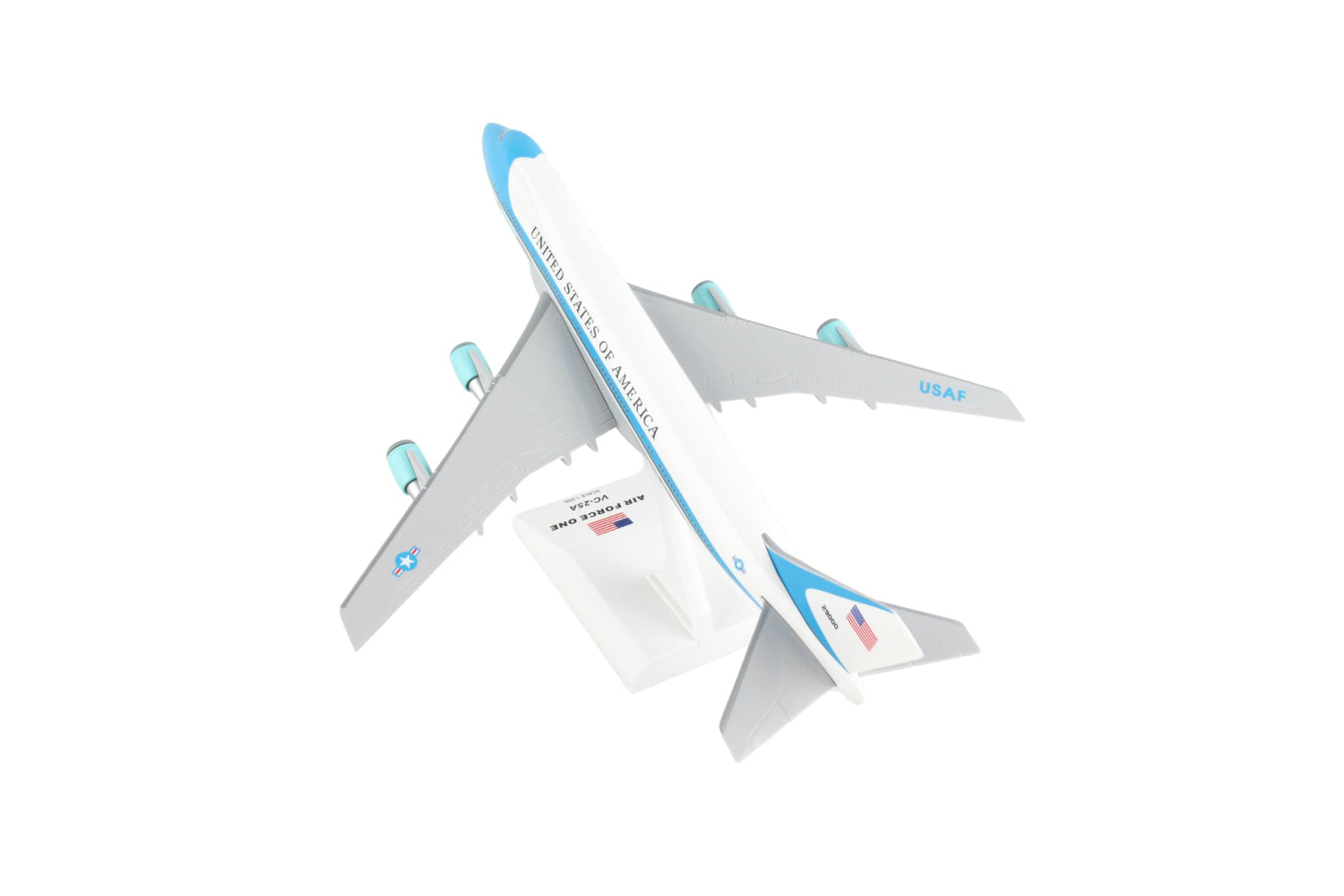 SkyMarks Plastic SKR041 Air Force One Boeing 747-200 VC25 1:250 Scale Desktop Model with Stand