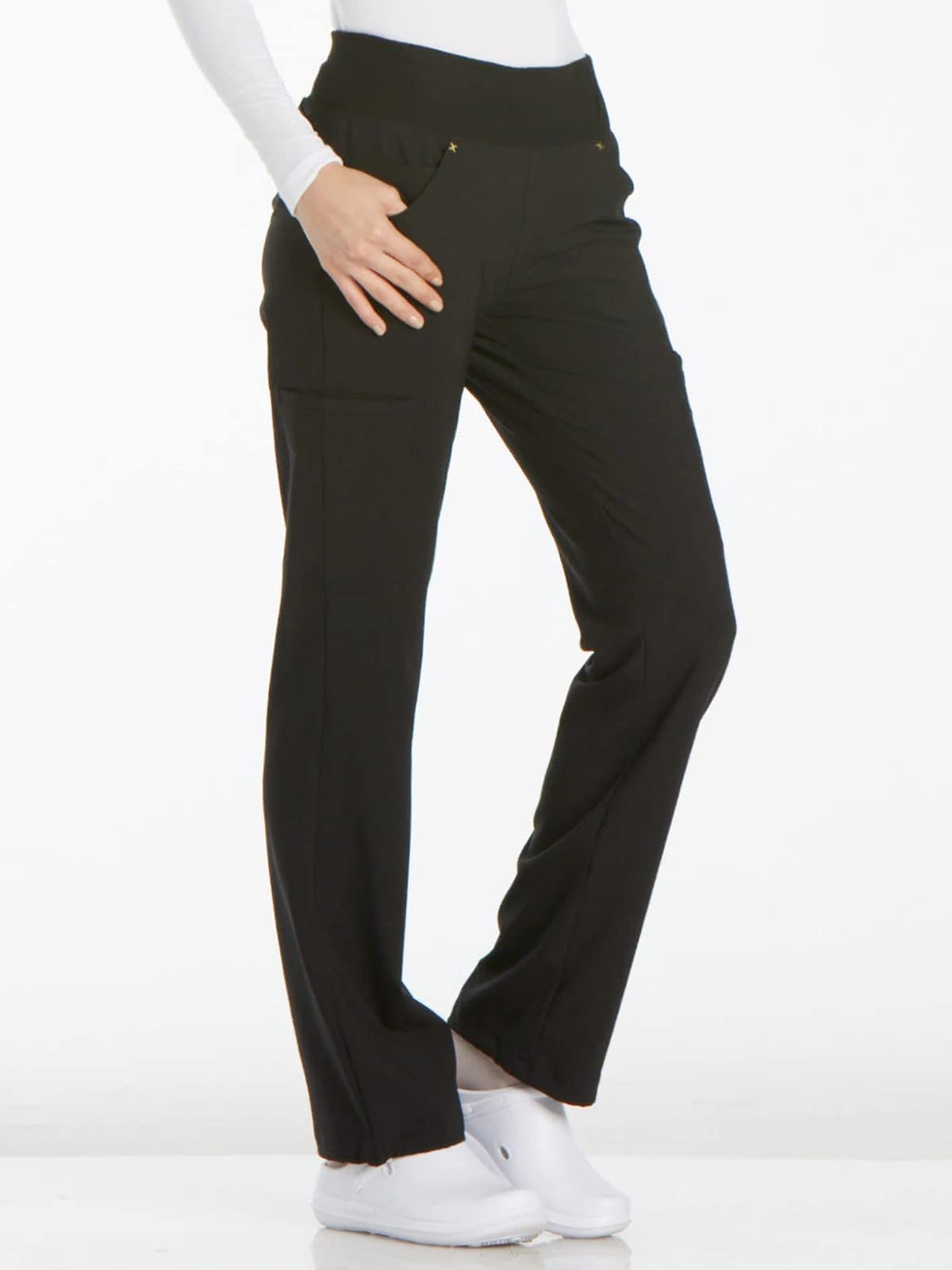 Cherokee iFlex CK002 Mid Rise Pull-On Pant Black M