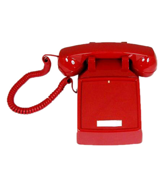 Cortelco 2500NDL-RD 250047-vba-ndl Red Desk No Dial