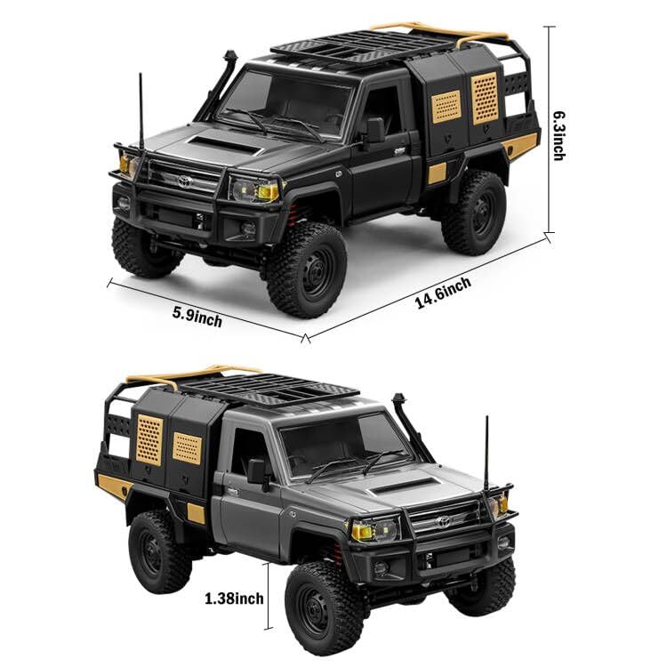 1/12 RC Crawler, MN82S RC Rock Crawler 4x4 Toyota LC79 RC Truck, 2.4GHz Remote Control Off Road Car with LED Lights for Adults, Hobby Grade RTF Toy Vehicle Gifts