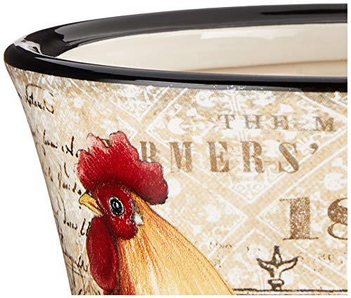 Certified International 23656 Gilded Rooster Canister Set (3 Piece), One Size, Multicolor