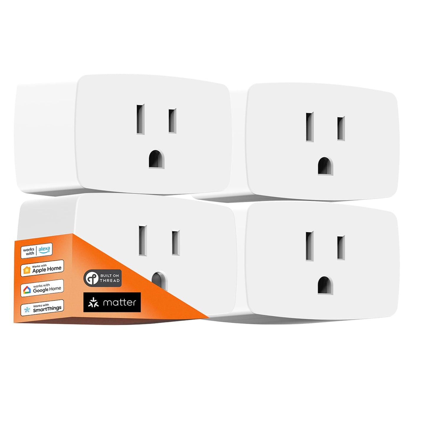 Onvis Matter Over Thread Smart Plug, Smart Mini Outlet, Works with Apple Home, Alexa & Google Home, 15A/1803W - Updated Version
