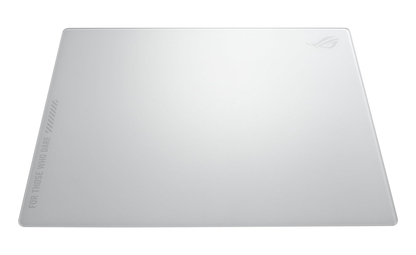 ASUS ROG Moonstone Ace L Glass Gaming Mouse Pad, Ultra-Smooth Surface, Noise-Reducing Design, 9H Tempered Glass, Impact & Scratch Resistant, Anti-Slip Silicone Base, 500 x 400 mm, Moonlight White