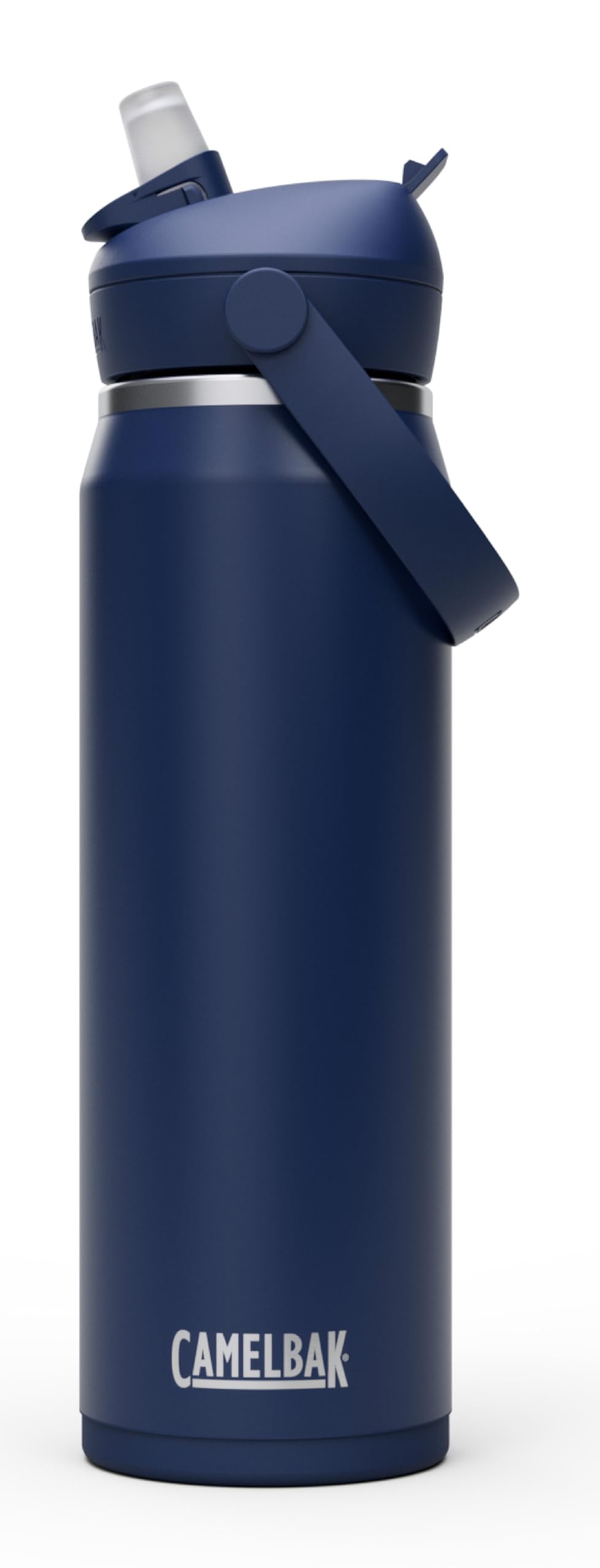 CamelBak Thrive Flip Straw Insulated Stainless Steel Water Bottle, Cold Retention Design for Everyday Hydration and Active Use, 25oz, Navy, 25oz