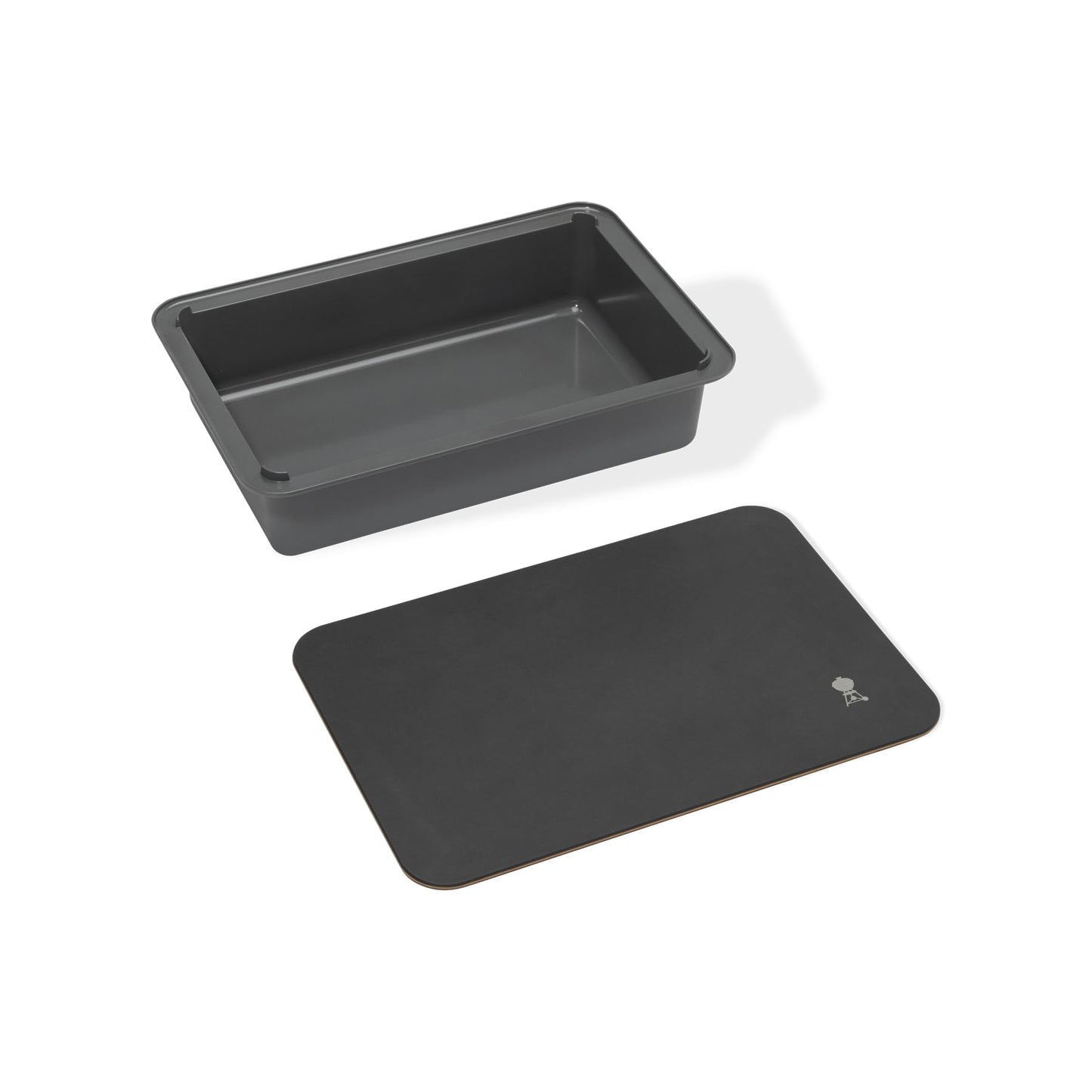 Weber Works Cutting Board & Basin – Food‑Safe Grill Prep Station for Marinating, Storing & Transporting Food with Dual‑Sided Cutting Board Lid, Grill Accessory