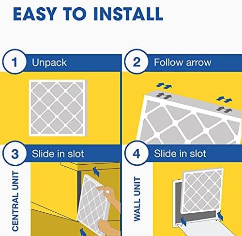 Aerostar 20x20x2 MERV 13 - 6 Count - Pleated HVAC, Furnace & Air Conditioner Filters - Removes Bacteria, Dust, Cold & Flu Germs, Lint, Mold, Pet Dander, Allergy-Causing Pollen, Smog, Smoke & Viruses