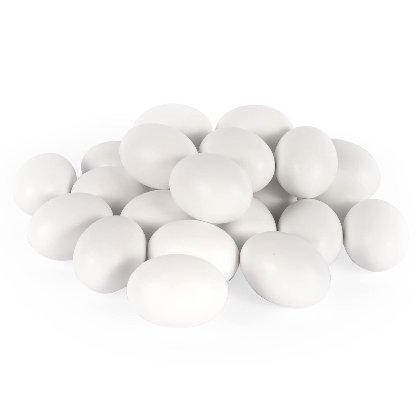 JOYIN 18 Pcs Easter Egg, White Wooden Eggs, Life Size Plain Decorating Eggs for Kids Easter DIY Paint Your Own Egg Decor, Easter Craft, Easter Eggs Hunt, Easter Basket Stuffers, School Activities