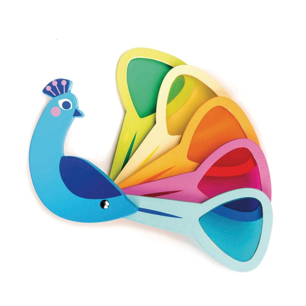 Tender Leaf Toys - Peacock Colors - Colors Learning Toys for Toddlers, Kids, Pre-School Children Activity Game - Fantastic Gifts, Animal Toy - Early Learning, Lovely Play Set with Acrylic Windows