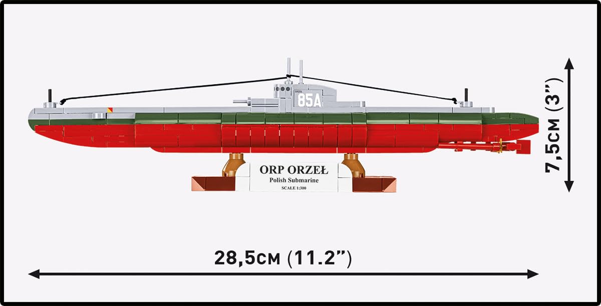 COBI Historical Collection WWII Polish Submarine ORP Orzel, 193 Pieces