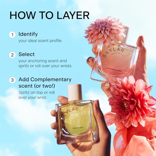 Skylar Sunkissed Dahlia Eau de Parfum - Hypoallergenic & Clean Perfume for Women & Men, Vegan & Safe for Sensitive Skin - Floral Perfume with Notes of Dahlia, Apple & Amber - 50mL /1.7 Fl oz
