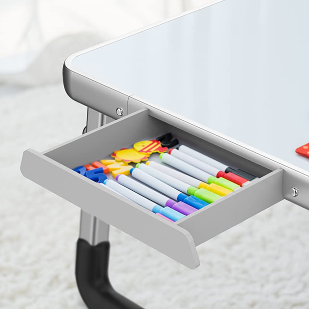 Laziiey Lap Desk Kids Dry Erase Board for Kids Art Table Foldable Play Table for Toddler Drawing Activity Homework (24" x 16")