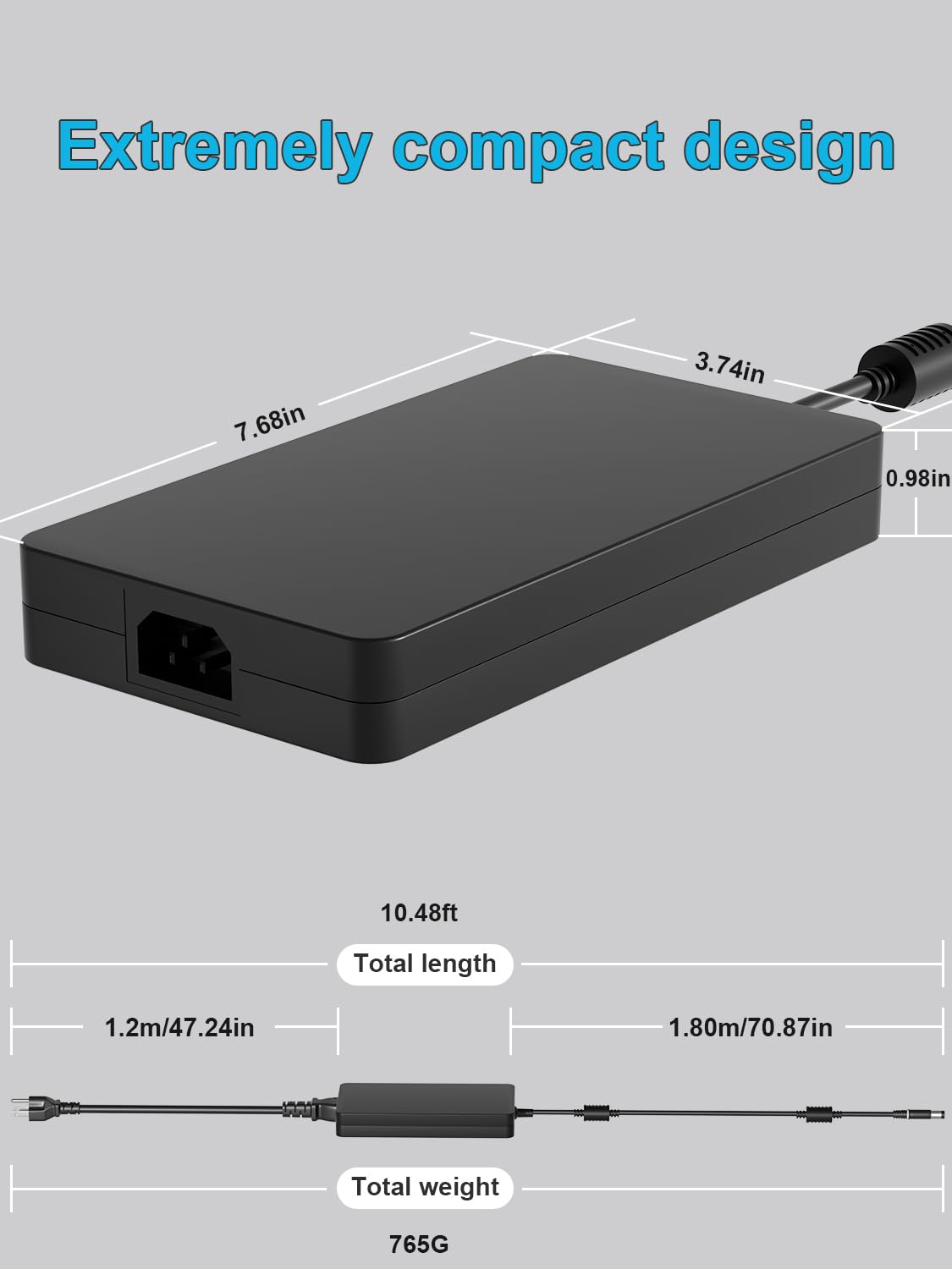 HSXIRQA 240W 180W 130W Laptop Charger Fit for Dell G15 G16 G7 G5 G3 5510 5511 5515 5520 5521 5525 5530 5535 7620 7590 7588 7500 7700 7790 5590 5500 5587 3579 3779 Gaming Computer Power Supply Adapter