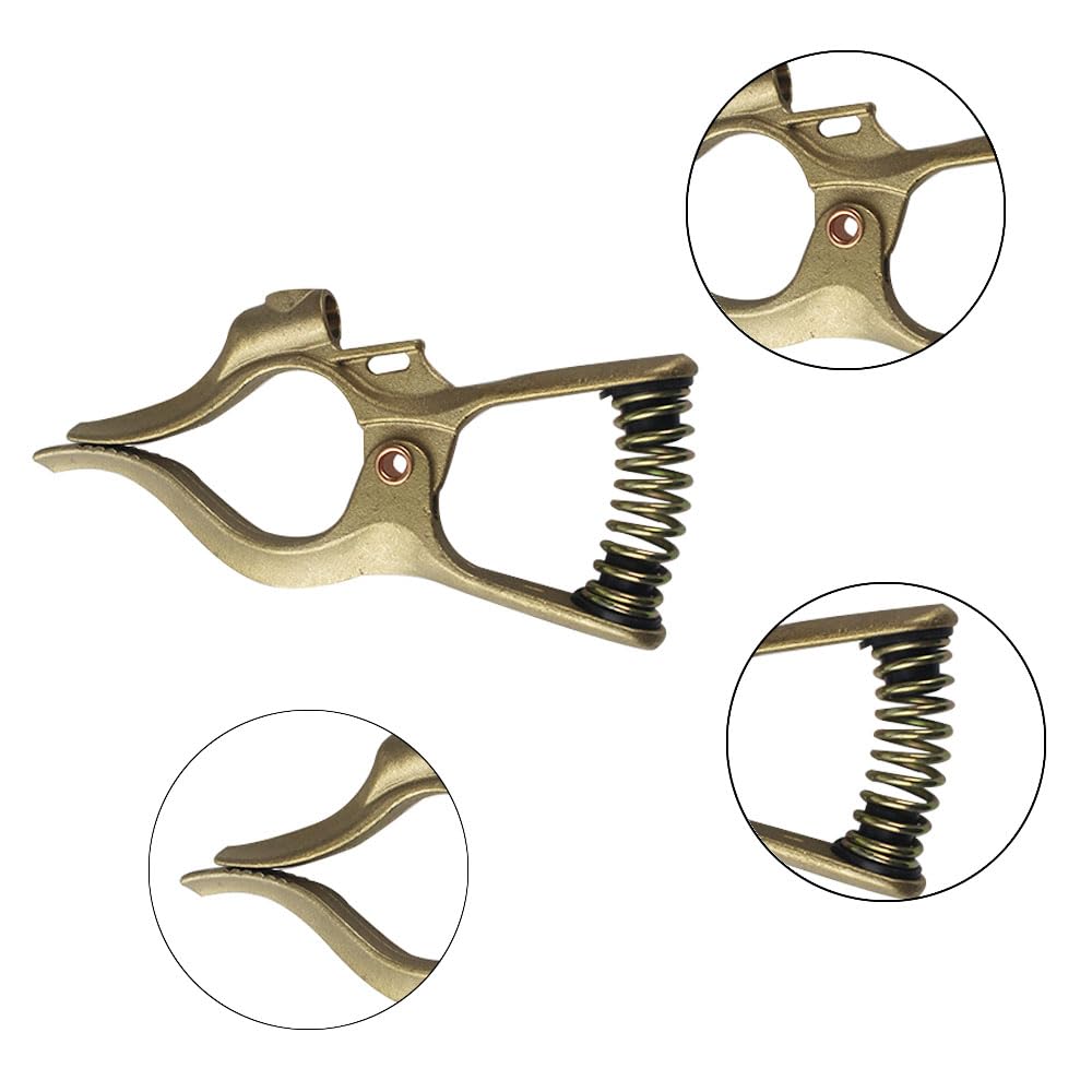 Vaphy 5pcs 300-Amp T-Style Welding Ground Clamp Brass