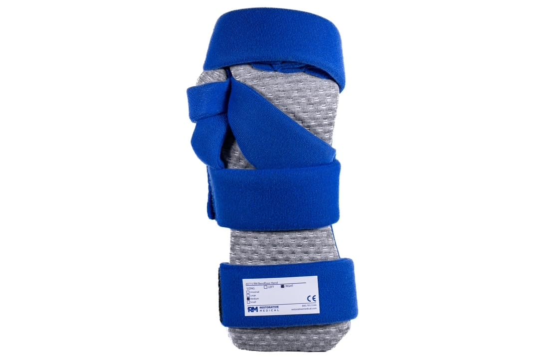 Restorative Medical BendEase Hand Splint - Wrist Pain Support for Carpal Tunnel, Arthritis and Stroke Recovery (Medium - Right)
