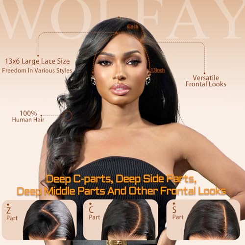 28 Inch Body Wave Lace Front Wigs Human Hair Pre Plucked 180 Density HD Transparent Lace 13x6 Frontal Wigs with Baby Hair Natural Hairline Gluesless Human Hair Wigs for Women