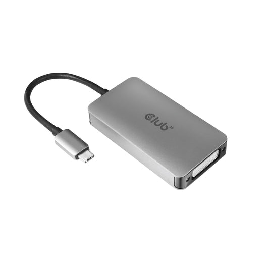 Club3D CAC-1510-A USB Type C to Dual Link DVI-D Cable Adapter Support 3840x2160@30hz, 2560x1600@60Hz HDCP Off for Apple Cinema Displays M/F