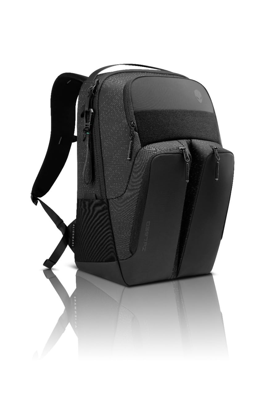 Alienware Horizon Utility Backpack, AW523P, Weather resistant, Padded back and shoulder straps, EVA padding, RFIDsafe, Black