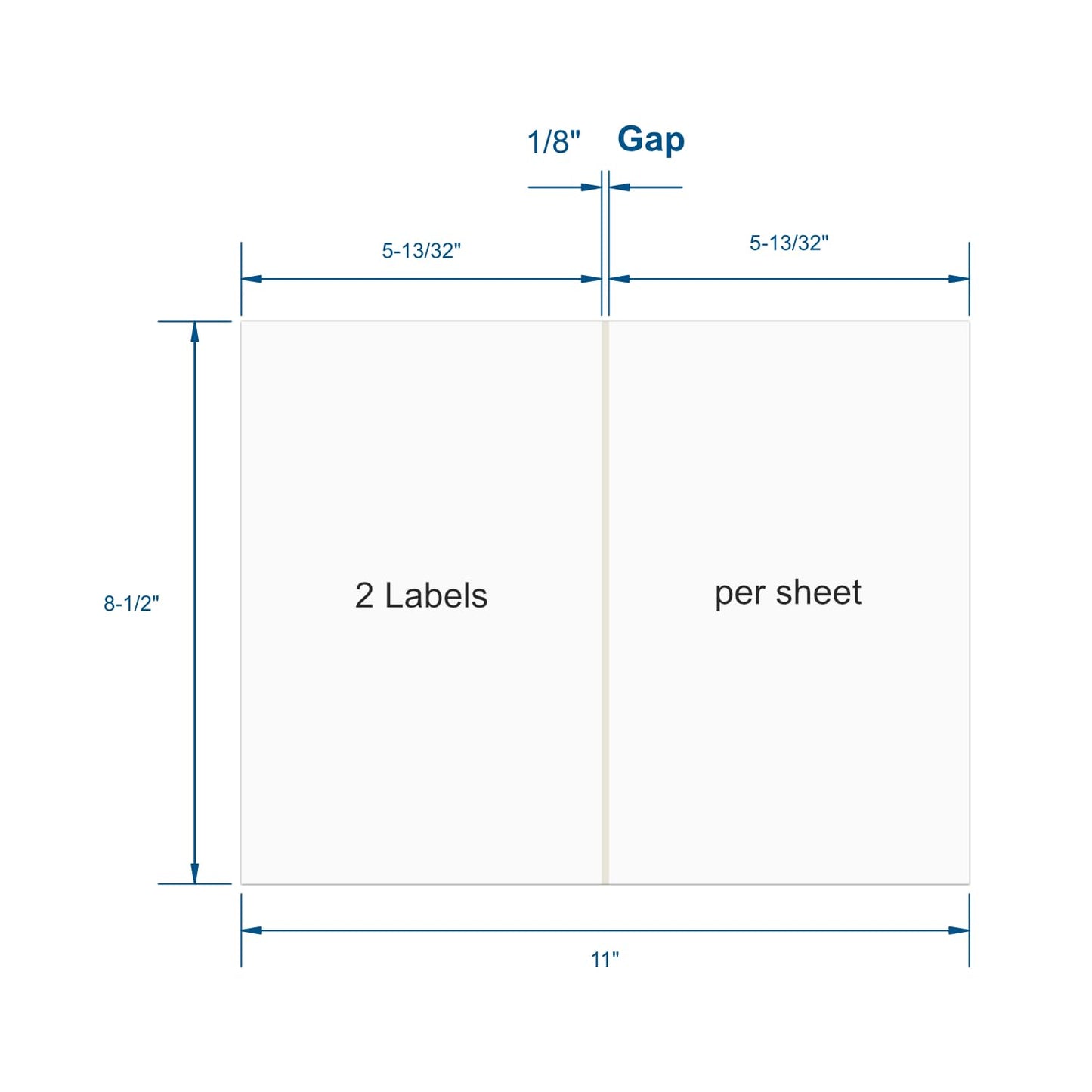 PACKZON Shipping Labels with Self Adhesive, Square Corner, for Laser & Inkjet Printers, 8.5 x 5.5 Inches, White, Pack of 1000 Labels