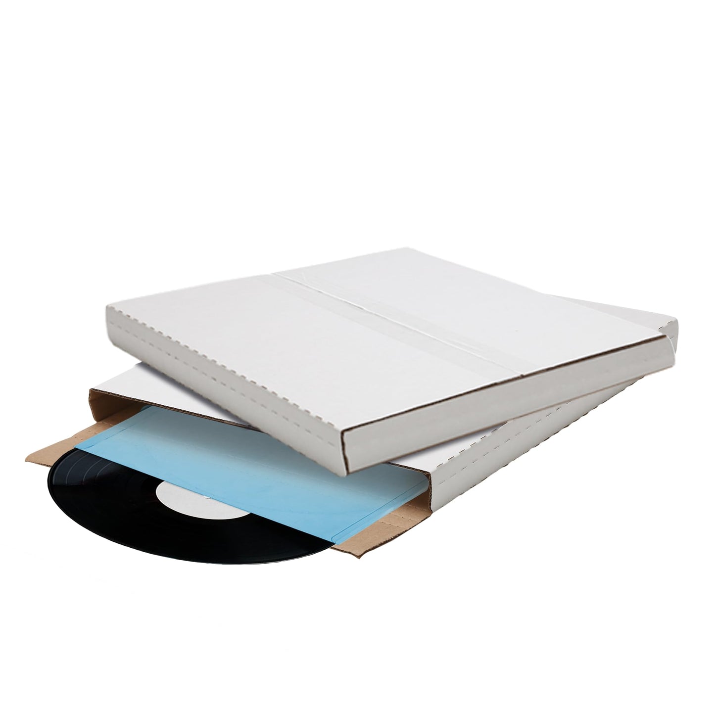 The Boxery 50 Pack – LP Strong Record Mailer Boxes | 12.5" x 12.5" x 1" | Height-Adjustable - Perfect for Mailing LP Records, Record Album Mailer, Album Box