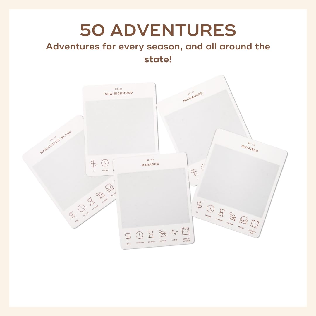 Reach International Outfitters Wisconsin Adventure Bucket List: 50 Scratch-Off Cards for Outdoor Activities, Tourist Attractions, and Road Trips - Perfect Travel Gift and Guide for Exploring
