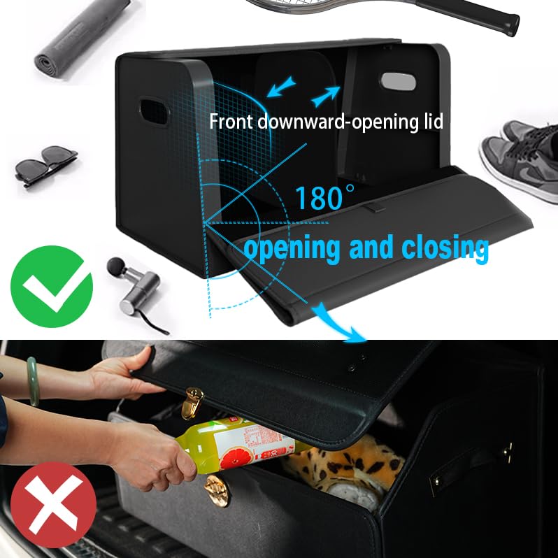 GMQ Trunk Organizers for Car,Car Organizers and Storage for SUV,Magnetic Lid with Collapsible Storage, Large Capacity for SUV, Truck, MPV (XXL-29.5×13×12.5 IN)