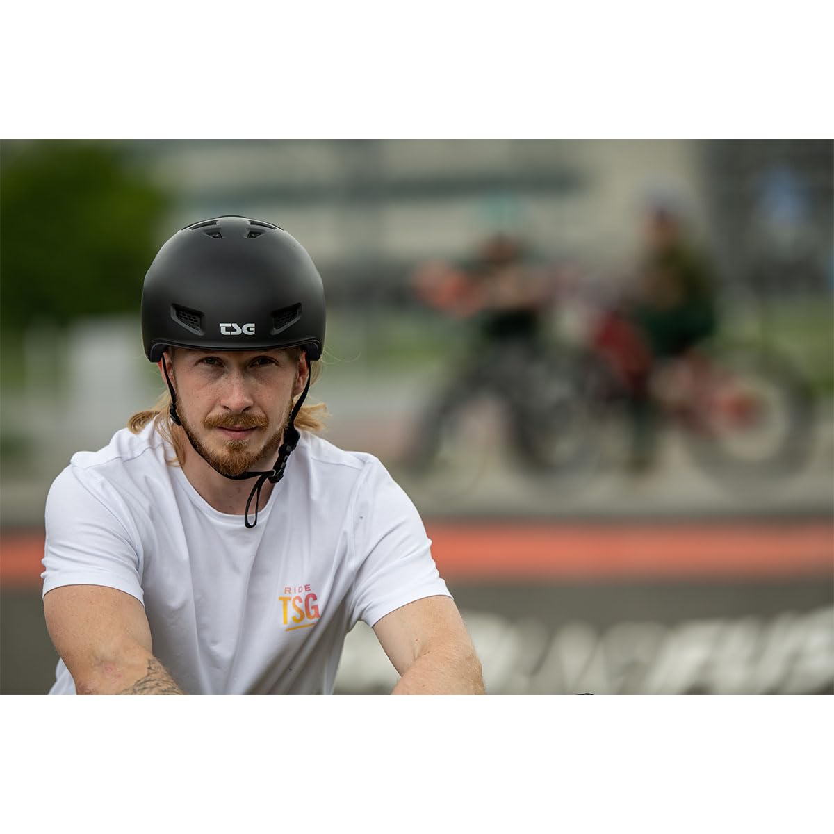 TSG All Terrain Helmet, Multi Sports, All Season, Full Wrap, in Mold Construction, EPS Lining, Lightweight, Well Ventilated, Cycling, Skating, Winter Sports, Tuned, Secure Fit, Satin Black, S/M