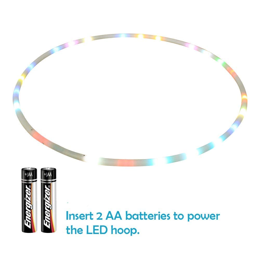 LED Hoops for Kids and Adults - CRTEPST Light Up Glow Sport Rings Dance Toy for Sports Playing Exercise