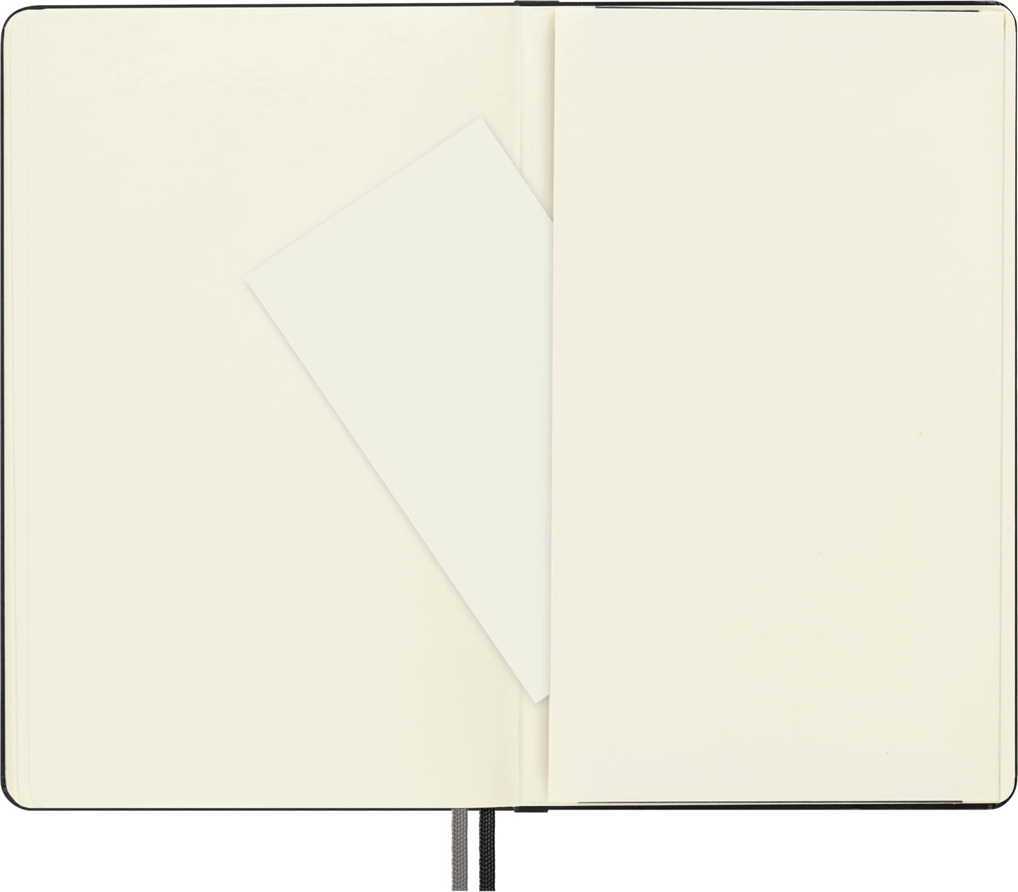 Moleskine Classic Expanded Notebook, Hard Cover, Large (5" x 8.25") Plain/Blank, Black, 400 Pages