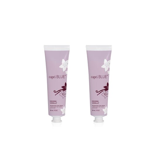 Capri Blue Havana Vanilla Hand Cream - 2 Pack of Hand Creams - Skin Care Products (3 oz pack of 2)