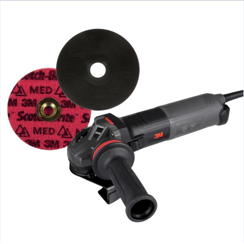 3M™ Electric Angle Grinder, 11131, VS, 6 in Paddle Switch, 120V, 1 EA