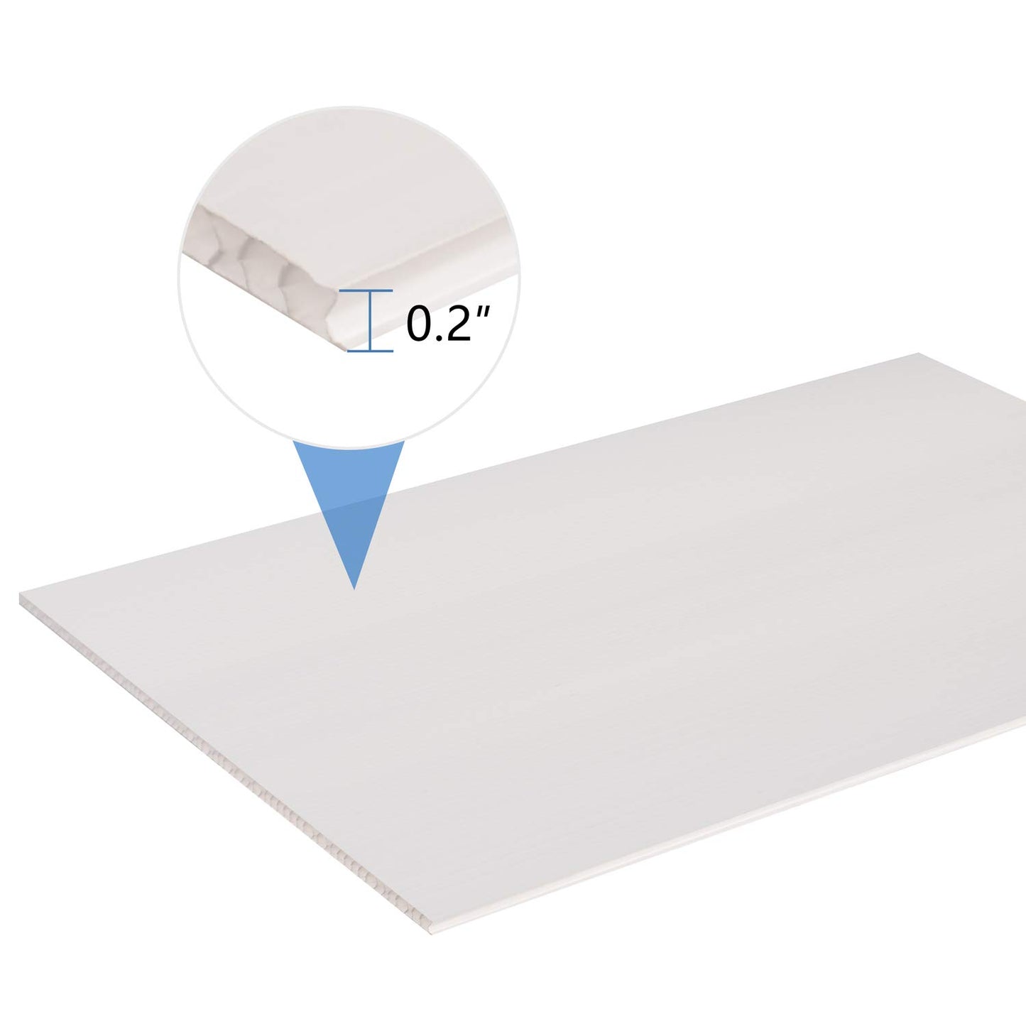 Corrugated Plastic Sheet for Indoor and Outdoor Use - 3/16 Inch Thick Poster Board, 24x36 Inches - Pack of 5 White Plastic Board Sheets - Waterproof Coroplast Sheets and Lightweight Blank Yard Signs