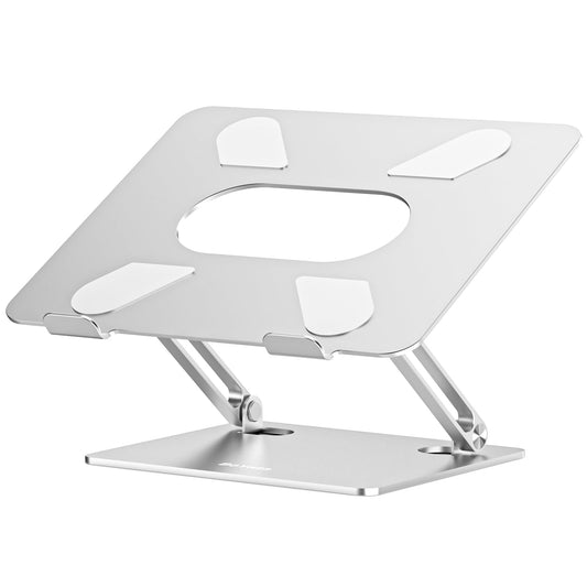 Laptop Stand, Boyata Laptop Holder, Multi-Angle Stand with Heat-Vent, Adjustable Notebook Stand for Laptop up to 17 inches, Compatible for MacBook Pro/Air, Surface Laptop, and so on (Silver)