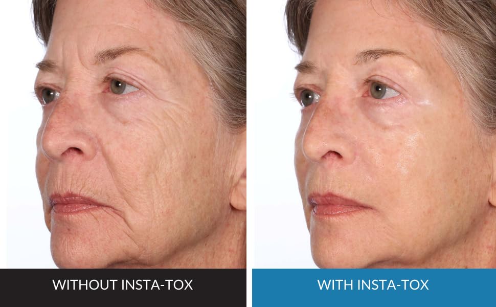 INSTA-TOX Wrinkle Smoothing Serum .75 Fl Oz and Vitamin A Makeup Prep Primer & Pore Minimizer - 2 Fl Oz - Line, Wrinkle & Pore Filler for Face - Skin Tightening - Smooth & Blur - Serious Skincare