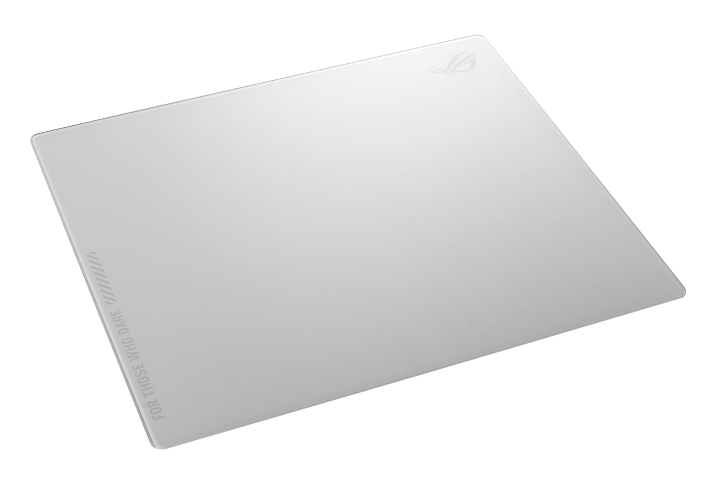 ASUS ROG Moonstone Ace L Glass Gaming Mouse Pad, Ultra-Smooth Surface, Noise-Reducing Design, 9H Tempered Glass, Impact & Scratch Resistant, Anti-Slip Silicone Base, 500 x 400 mm, Moonlight White