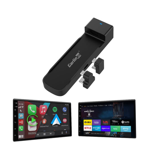 Carlinkit Wireless CarPlay Adapter 3-in-1︱Designed for TV Sticks︱for Wired CarPlay Cars︱Support converting Wired CarPlay to Wireless CarPlay & Android Auto︱Support HDMI Port Fir e TV Sticks inputting