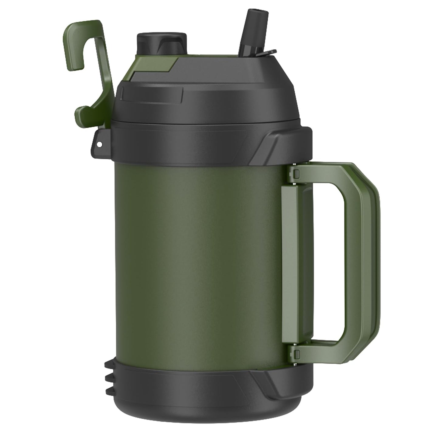 Zukro 1 Gallon Water Jug, One Gallon Large Triple Wall Insulated Water Bottle With Straw and Spout, Keep Cold 48 Hours, No Sweat 128 oz Stainless Steel Sport Jug For Gym, Camping, Outdoors, Green