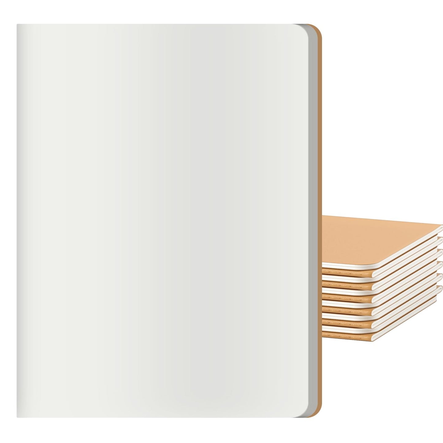 XYark Large Blank Notebook Journals Bulk with Thick Plain Paper, 60 Pages, 8.5x11 inch, Sketchbook Composition Diary Subject Notebooks Planner for Students Office, Kraft Journal Set, 12 Pack