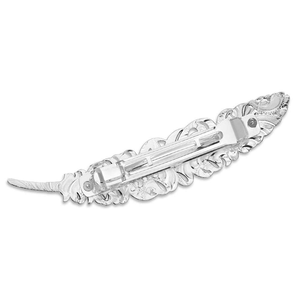 Montana Silversmiths Women's Antiqued Feather Barrette - BA4059RTS One Size