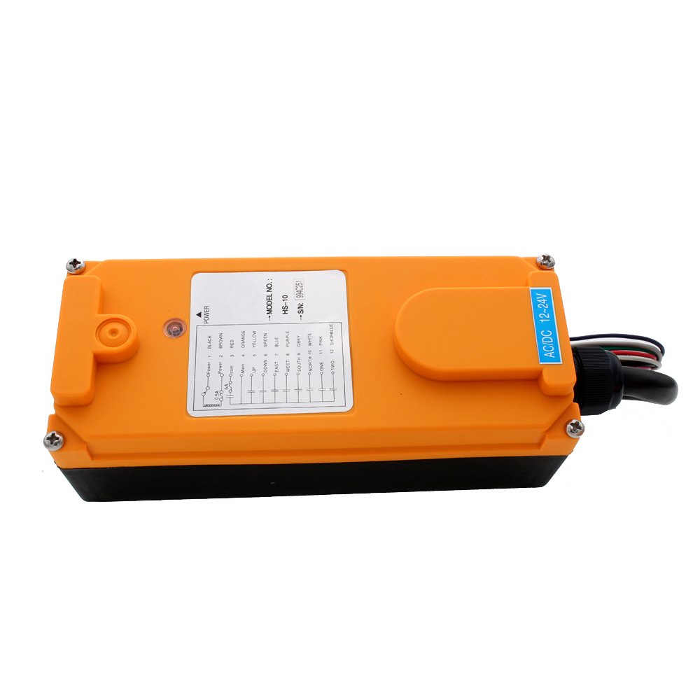 10 Key Hoist Crane Radio Wireless Remote Control Industrial Transmitter&Receiver (AC/DC12-24V)