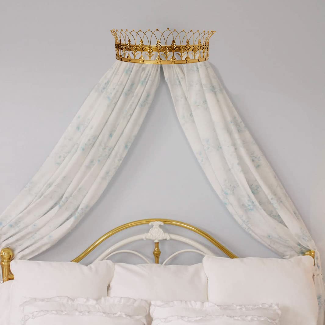 Creative Co-Op Decorative Metal Curtain or Canopy Crown, Gold Finish